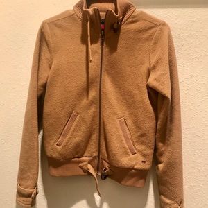 Vintage 90s Tommy camel fleece bomber jacket